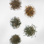 Black Tea Set Leaves Close Up