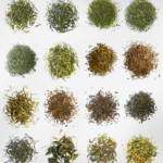 Build your own sampler tea leaves close up